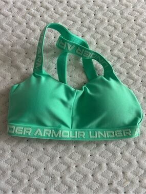 Under Armour Seafoam Green Sports Bra with Branded Band